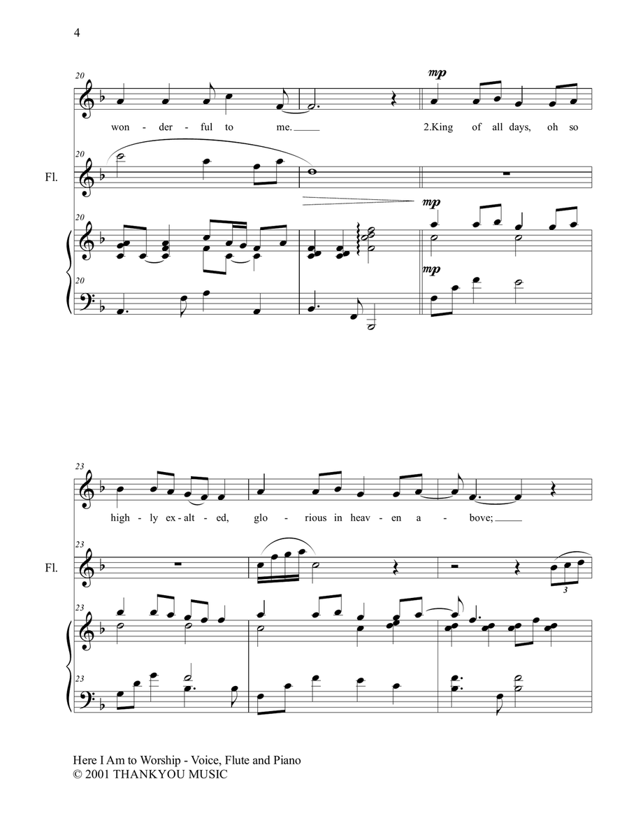 Here I Am To Worship Here I Am To Worship Small Ensemble scores gallery preview page 4