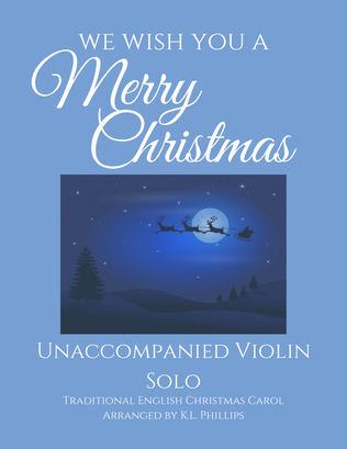Book cover for We Wish You a Merry Christmas - Unaccompanied Violin Solo