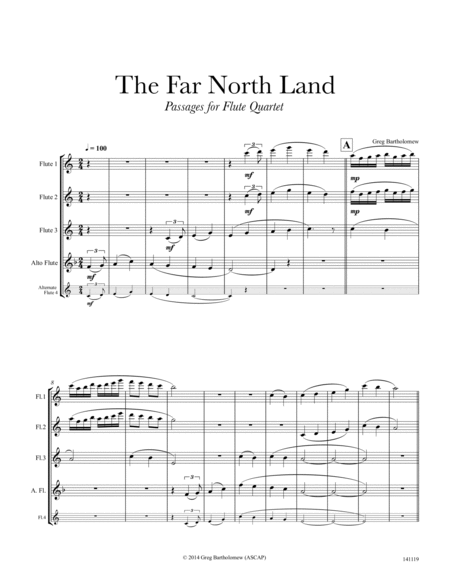 The Far North Land: Passages for Flute Quartet image number null