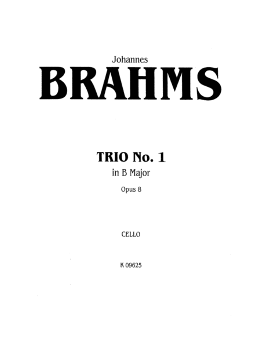 Brahms: Trio No. 1 in B Major, Op. 8 Part scores gallery preview page 1