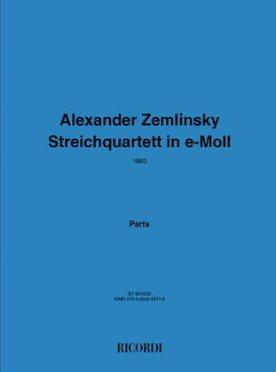 Book cover for Streichquartett E-Moll