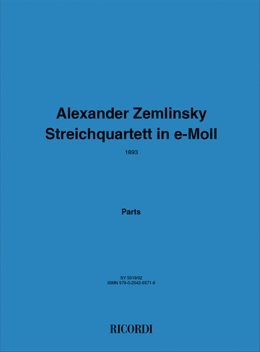 Streichquartett E-Moll Streichquartett E-Moll String Quartet scores gallery preview page 1