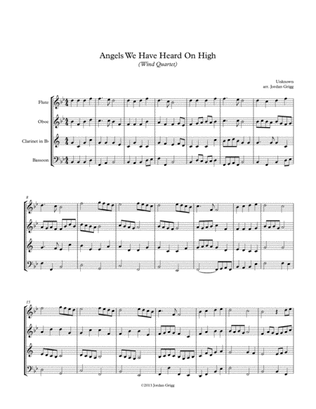 Angels We Have Heard On High (Wind Quartet)