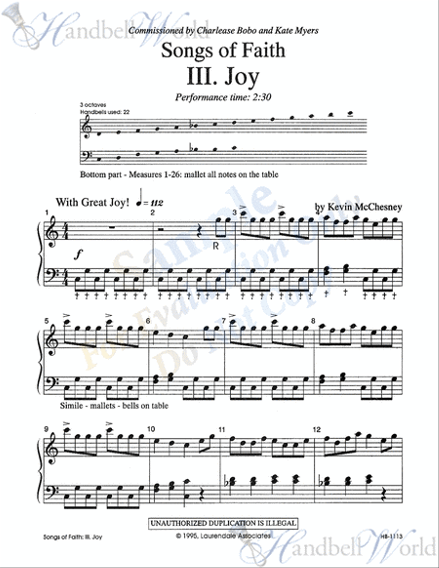 Songs of Faith III Joy