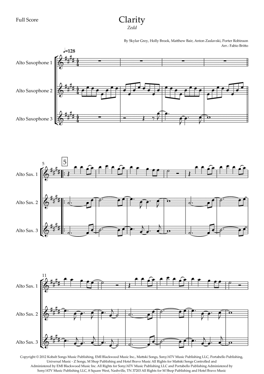 Clarity Clarity Woodwind Trio scores gallery preview page 1