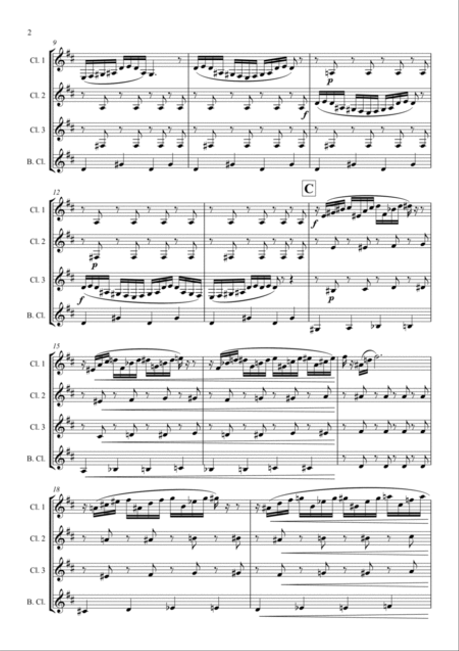 Rythme Futur Rythme Futur Clarinet Quartet scores gallery preview page 2
