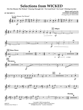 Selections from Wicked (arr. Jay Bocook) - Bb Trumpet 2
