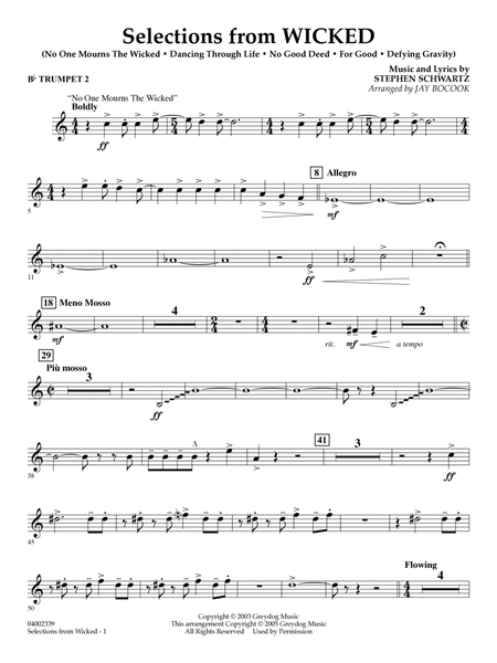 Selections from Wicked (arr. Jay Bocook) - Bb Trumpet 2
