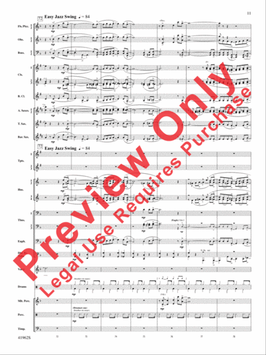 A Gershwin Tribute to Love Concert Band scores gallery preview page 12