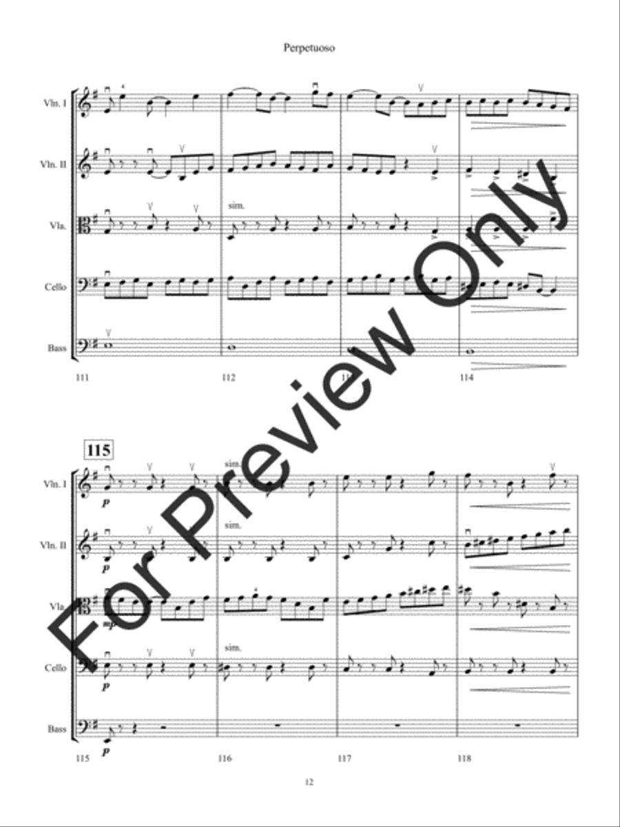 Perpetuoso (Score) Perpetuoso (Score) String Orchestra scores gallery preview page 15