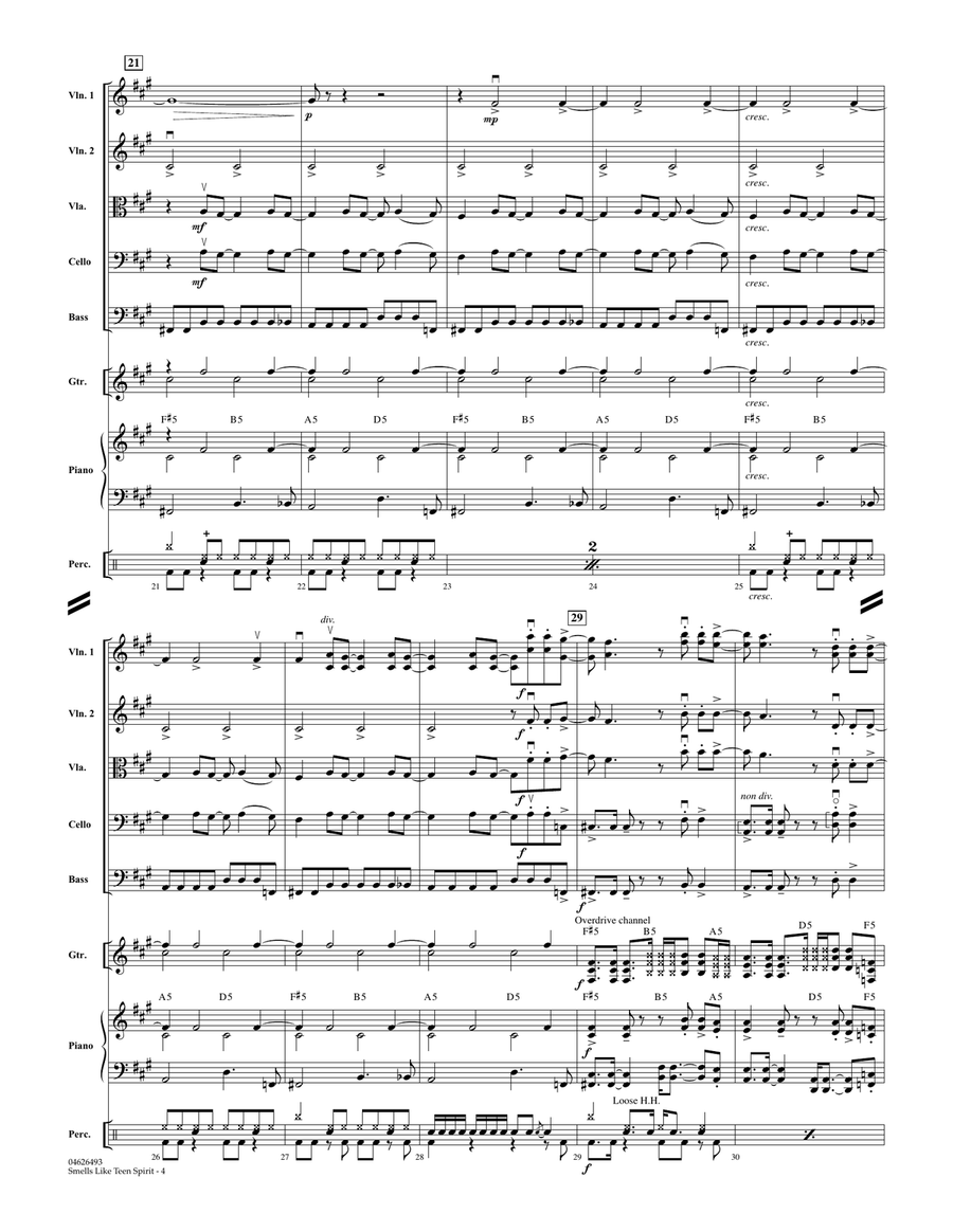 Smells Like Teen Spirit - Full Score Orchestra scores gallery preview page 4