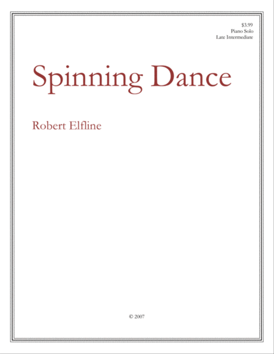 Spinning Dance Spinning Dance Piano Solo scores gallery preview page 1