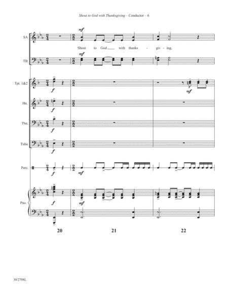 Shout to God with Thanksgiving - Brass and Percussion Score and Parts
