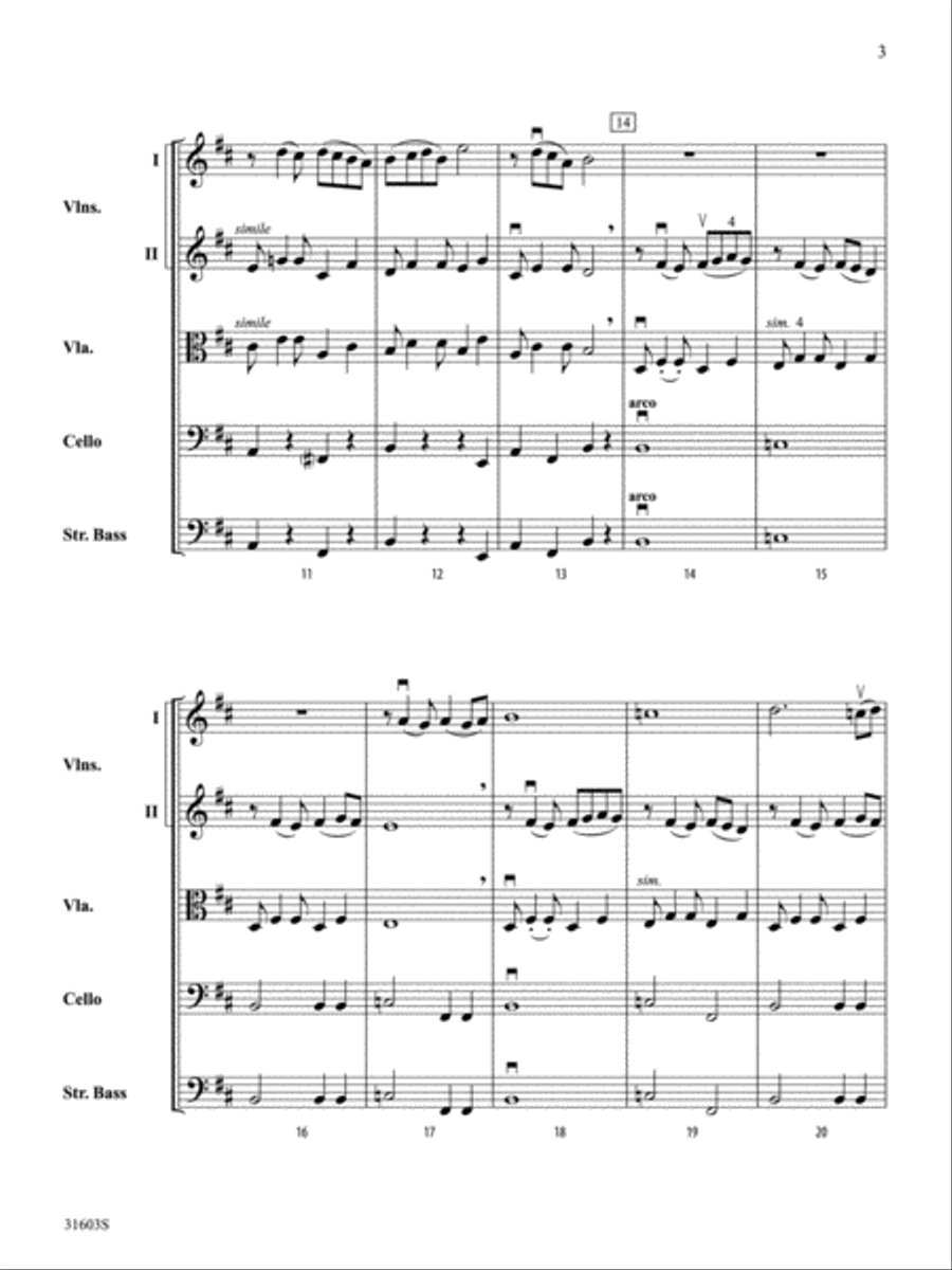 Two Folk Dances String Orchestra scores gallery preview page 3