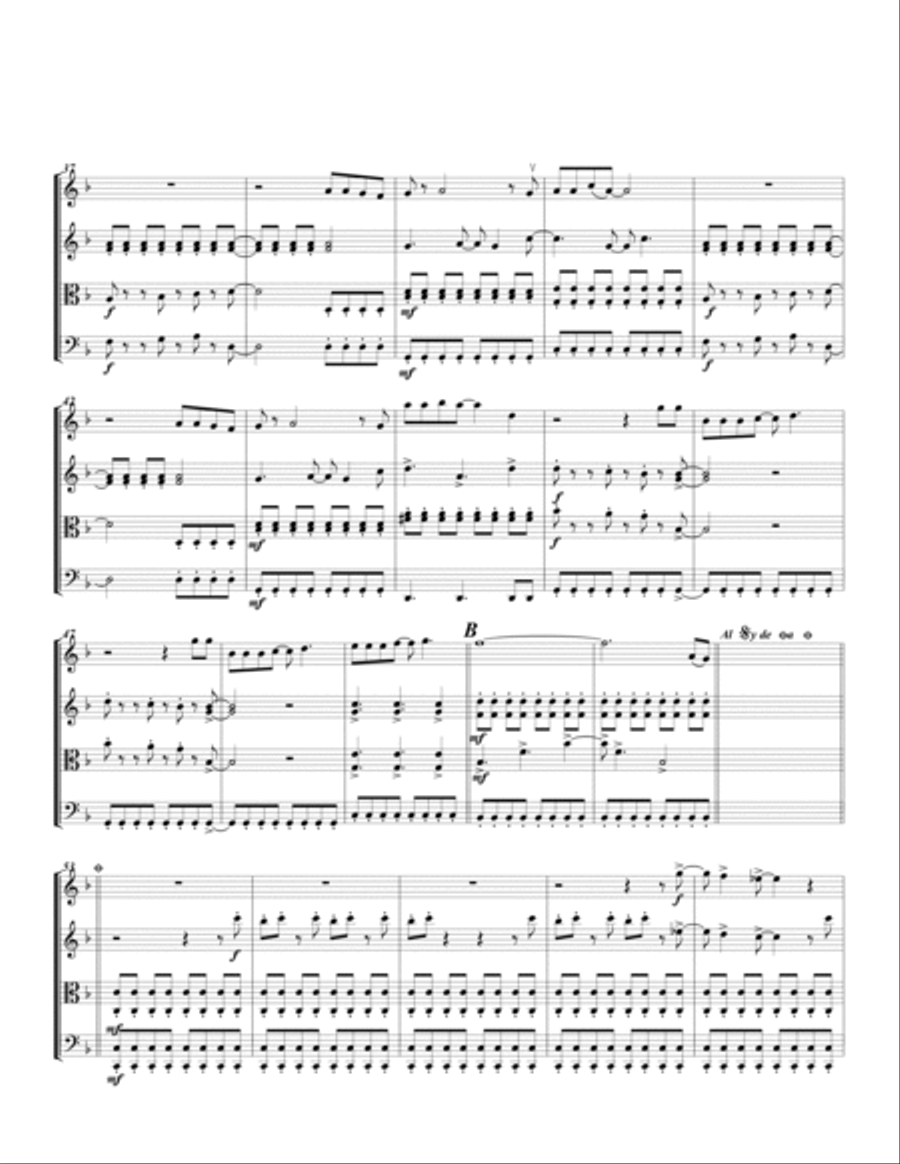 Don't Stop Me Now String Quartet scores gallery preview page 3