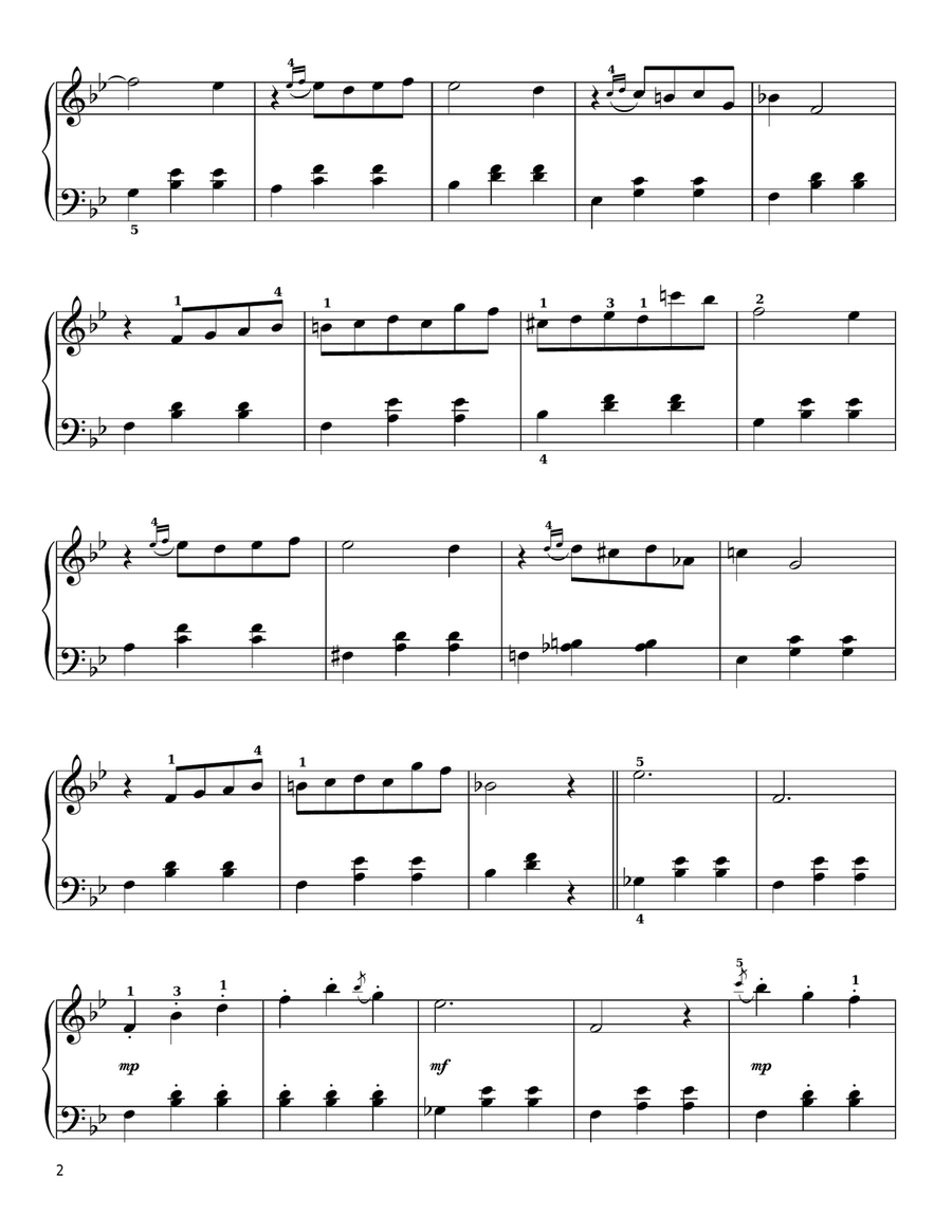 Waltz No. 4, Op. 34, No. 3 Easy Piano scores gallery preview page 2