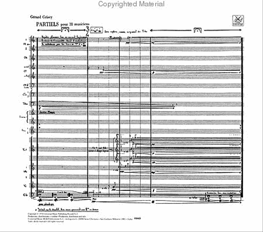 Partiels Pour 18 Musiciense