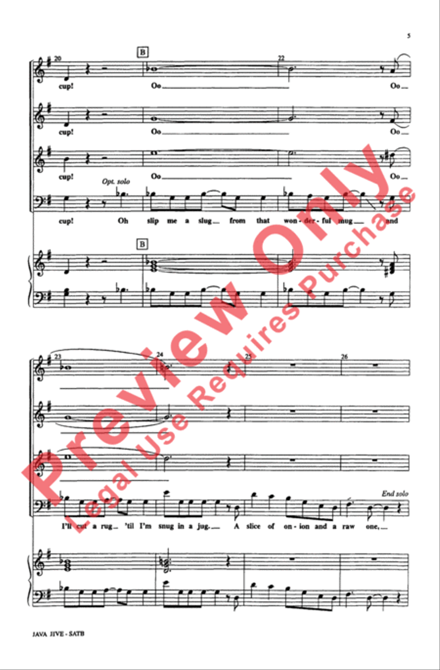 Java Jive 4-Part scores gallery preview page 5