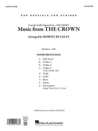 Book cover for Music from The Crown - Conductor Score (Full Score)