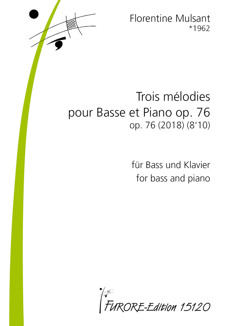 Three melodies op.76 Double Bass scores gallery preview page 1