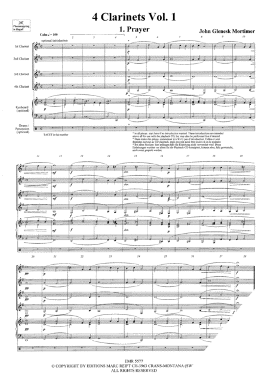 Quartets Volume 1 Quartets Volume 1 Clarinet scores gallery preview page 3