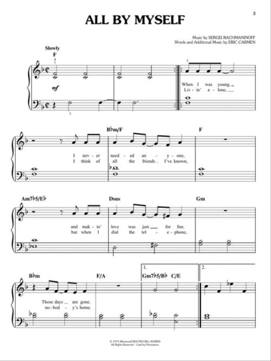 First 50 Love Ballads You Should Play on Piano Easy Piano scores gallery preview page 4