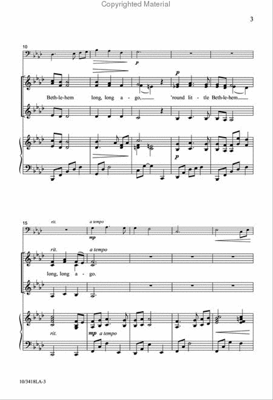 Christ Came to Bethlehem SSA scores gallery preview page 3