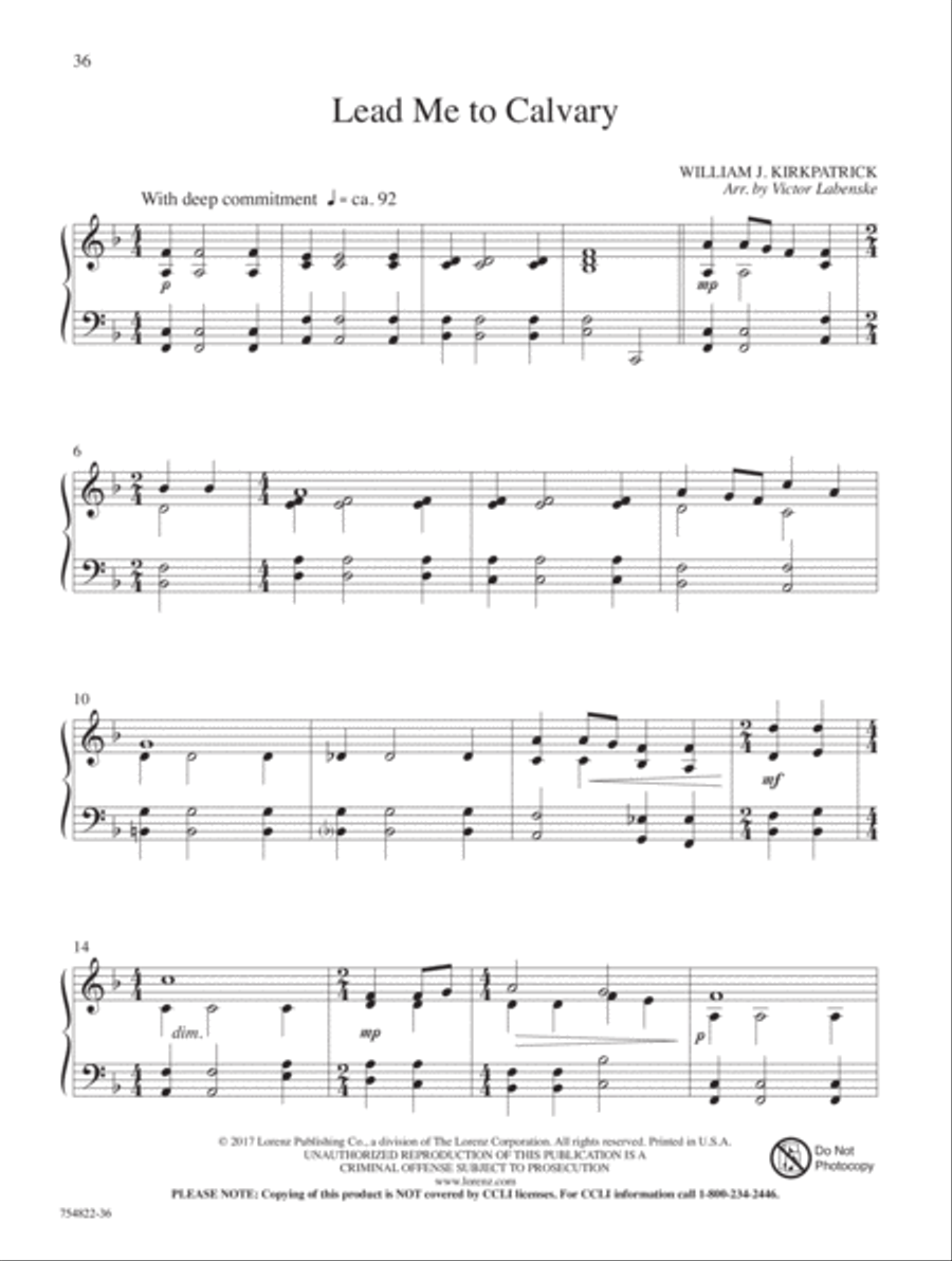 The Prince of Glory Piano Solo scores gallery preview page 9