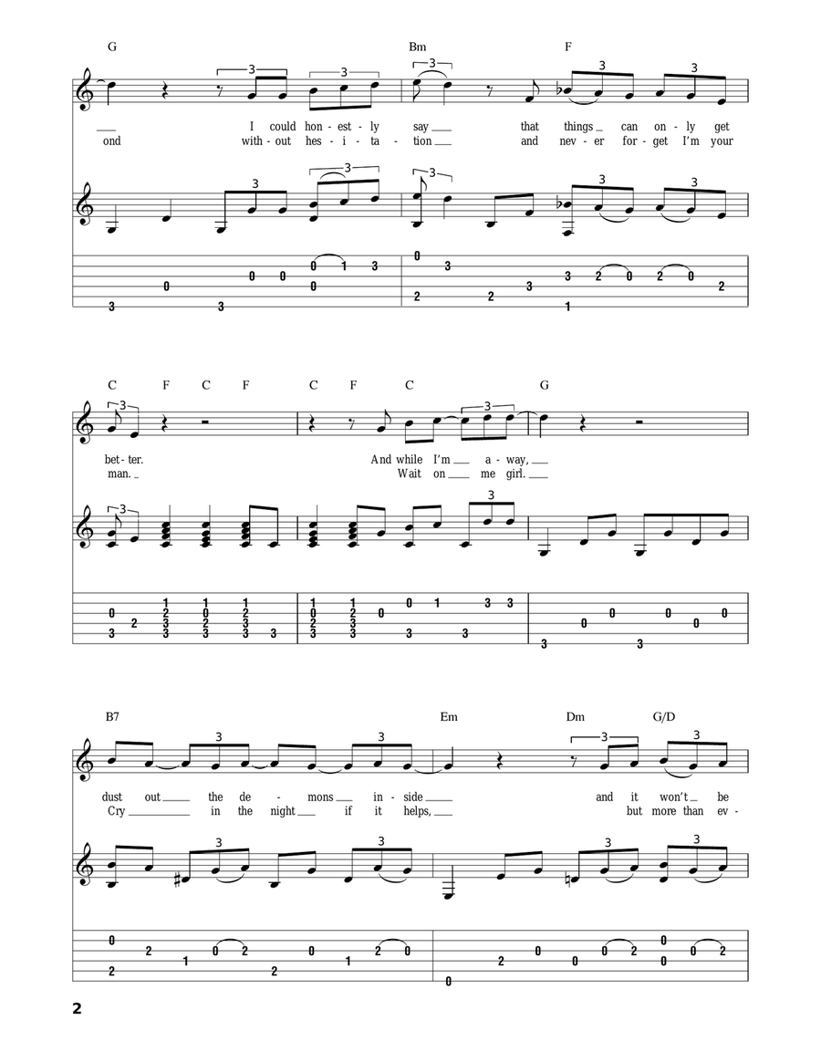 I Guess That's Why They Call It The Blues Acoustic Guitar scores gallery preview page 2