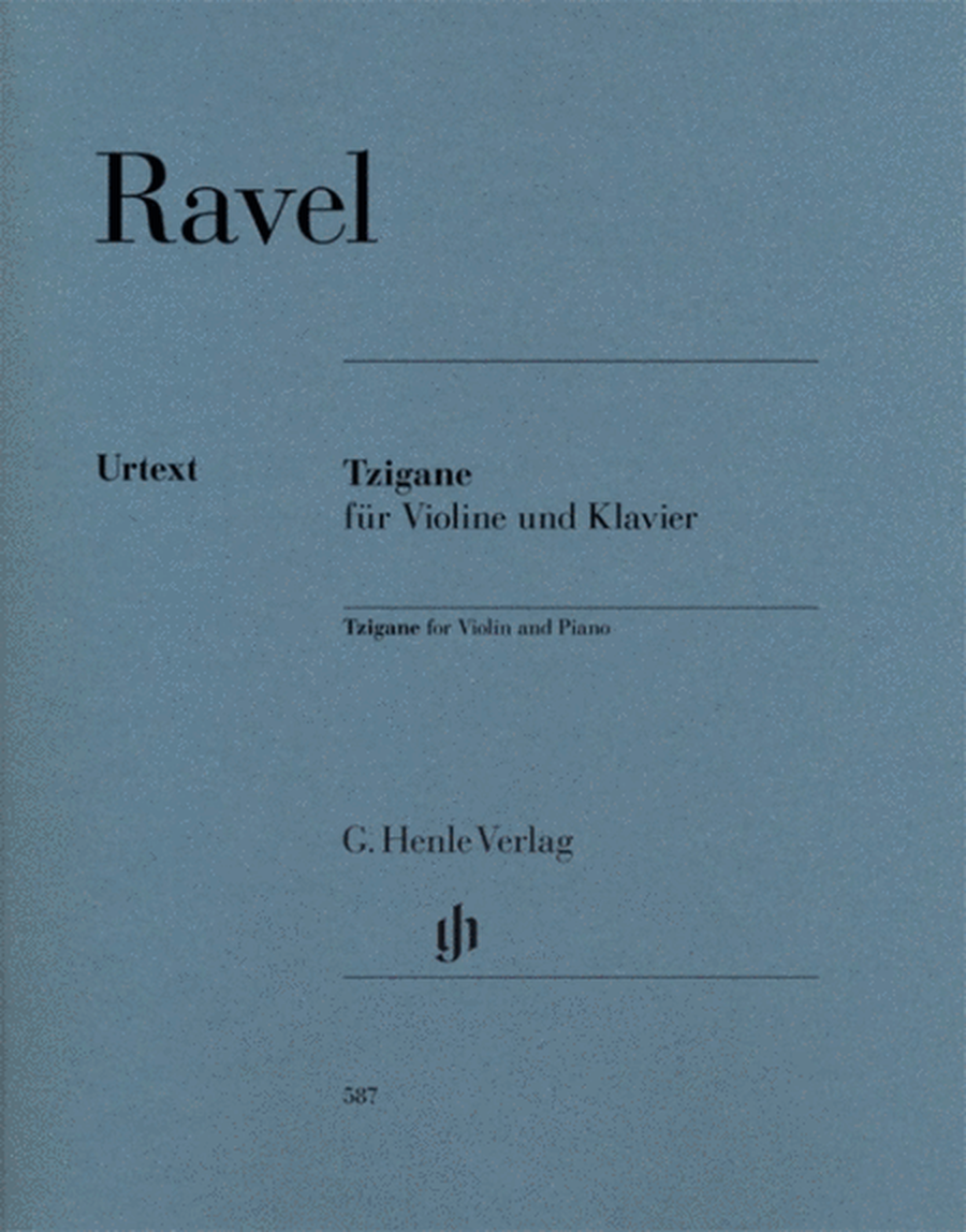 Ravel - Tzigane For Violin/Piano Urtext