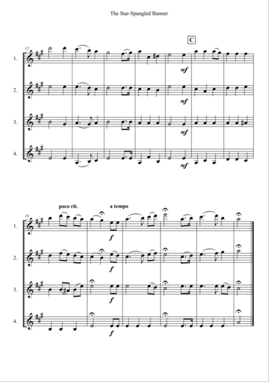 The Star-Spangled Banner Violin scores gallery preview page 2