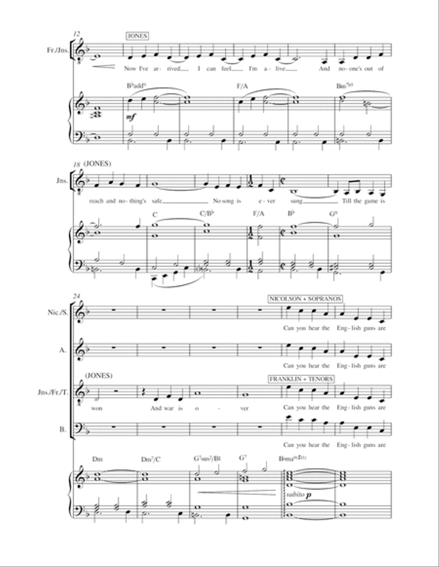 Freedom Arise! - song from the musical John Paul Jones 4-Part scores gallery preview page 4