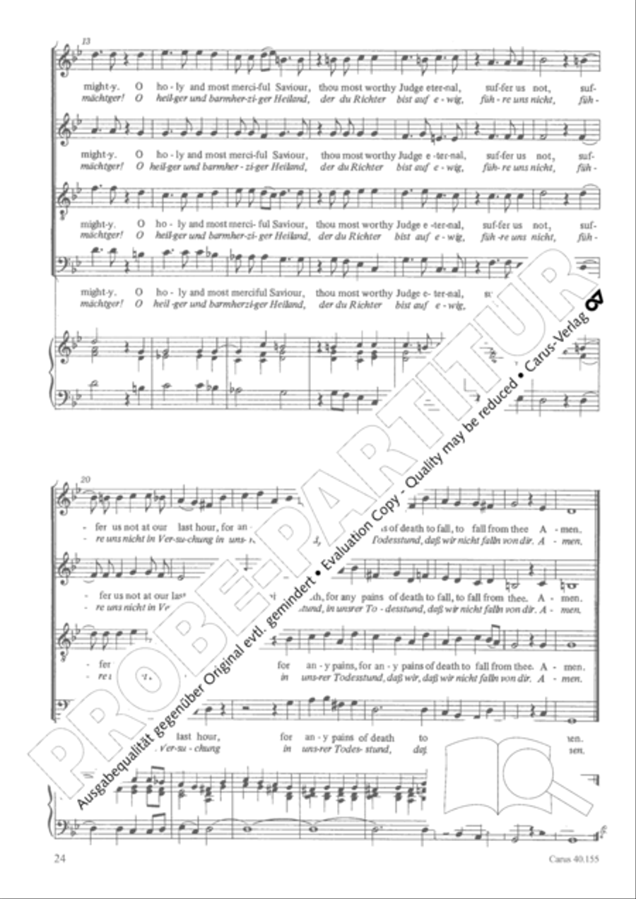 Funeral music of Queen Mary 4-Part scores gallery preview page 25