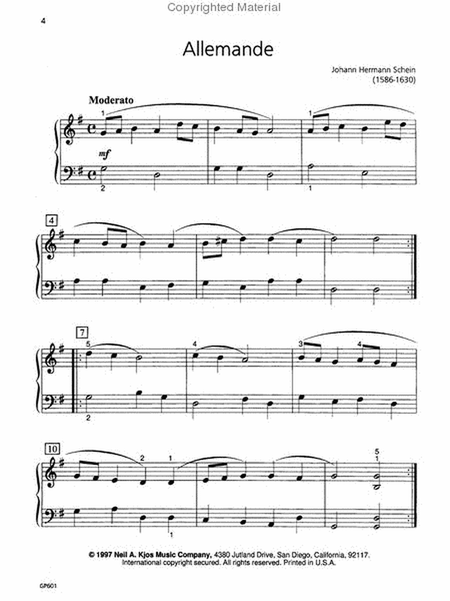 Piano Repertoire: Baroque/Classical Level 1