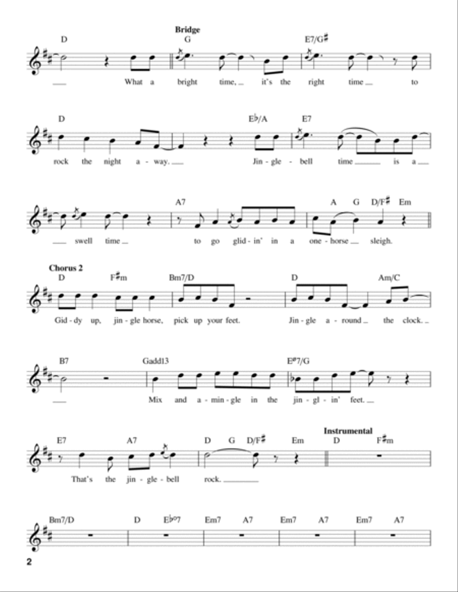 Jingle Bell Rock Jingle Bell Rock Voice scores gallery preview page 2