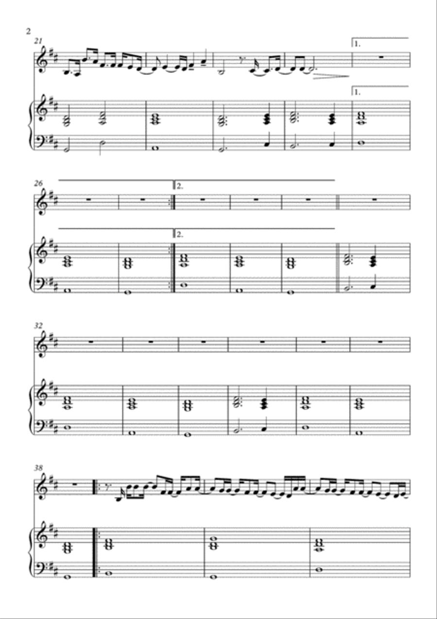Oceans (where Feet May Fail) Tenor Saxophone scores gallery preview page 2