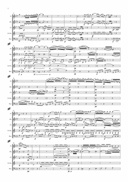 Beethoven: Septet in Eb major Op.20 Mvt.II Adagio - wind quintet image number null