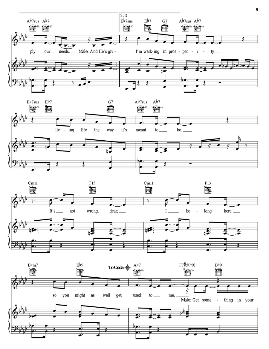 I'm Walking I'm Walking Piano, Vocal, Guitar scores gallery preview page 5
