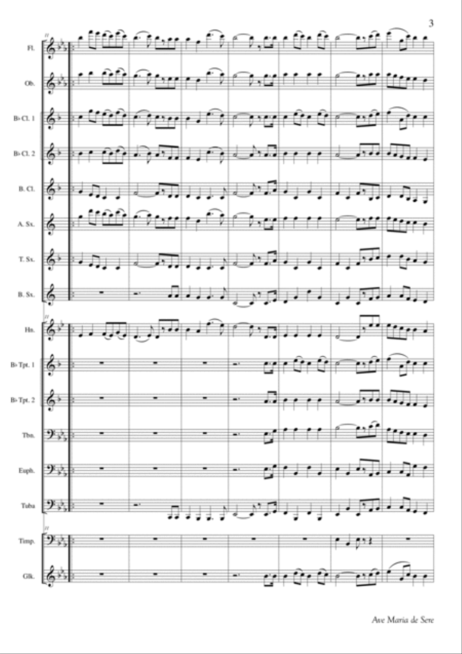 Ave marie de Sere Concert Band scores gallery preview page 5