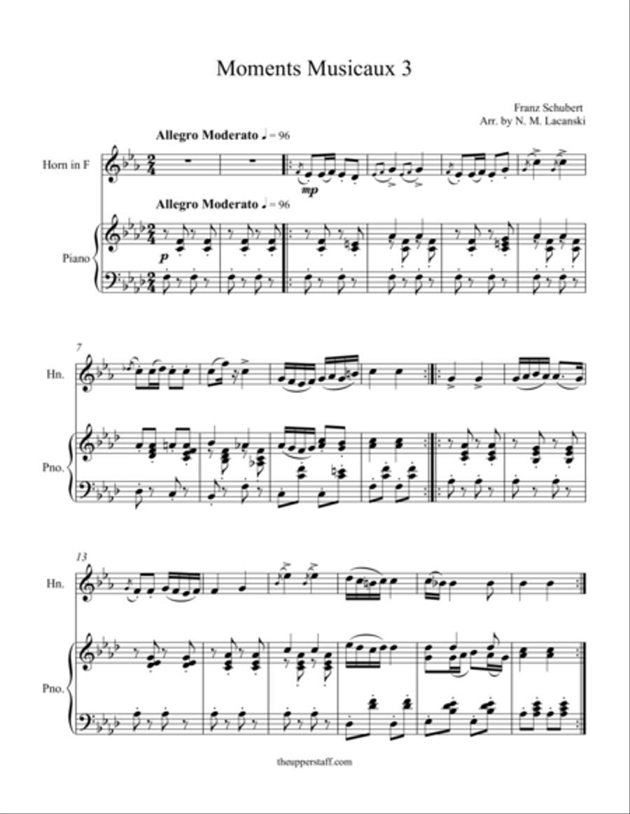 Moments Musicaux 3 Brass Duet scores gallery preview page 1