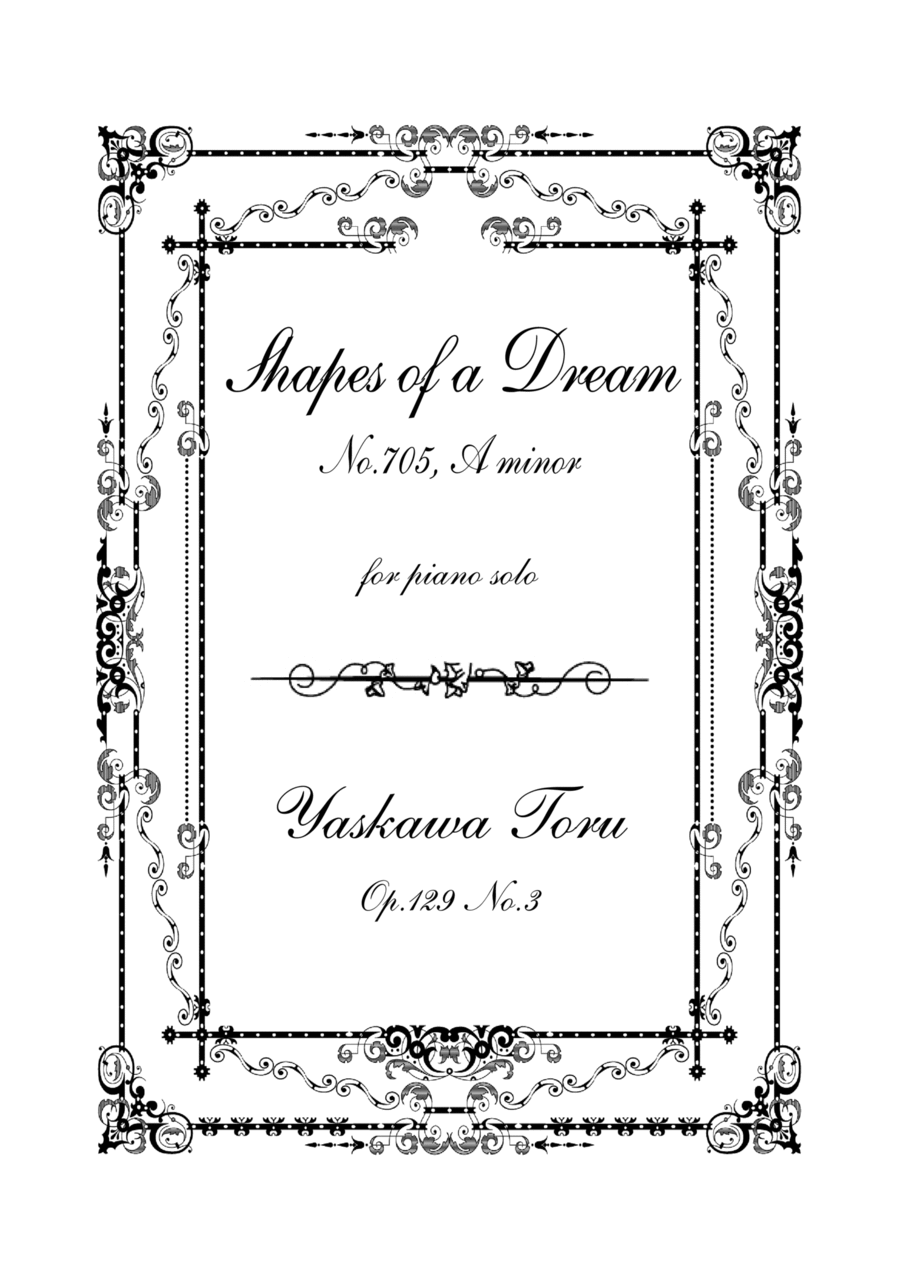 Shapes of a Dream No.705, A minor, Op.129 No.3 Piano Solo scores gallery preview page 1
