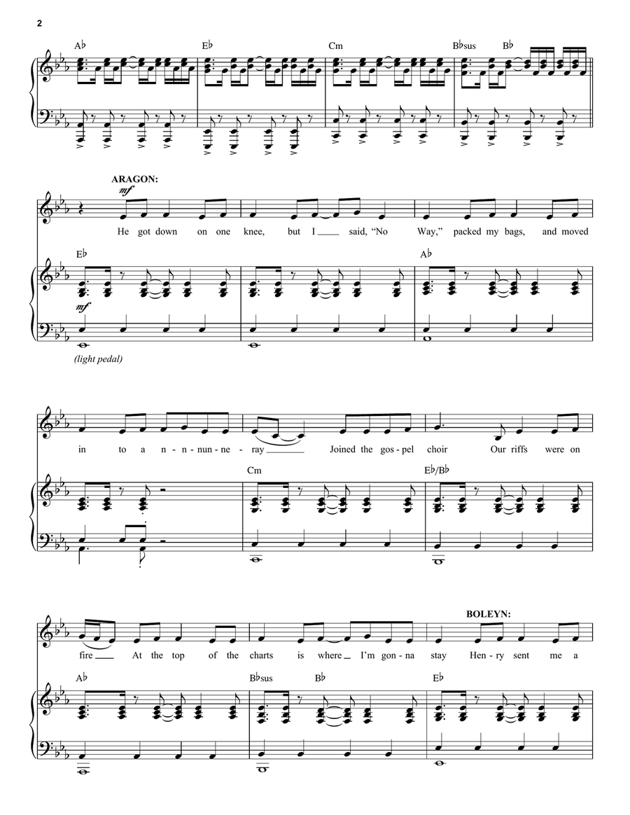 Six (from Six: The Musical) Voice scores gallery preview page 2