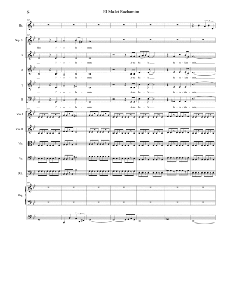 El Malei Rachamim (Soprano Solo and SATB) (Full Score) image number null