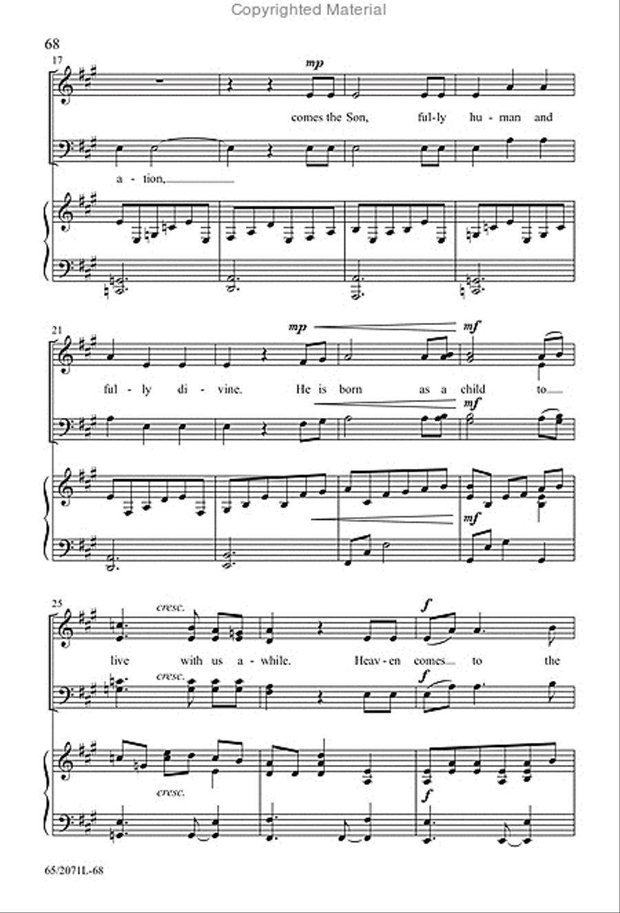 One Silent Night - SATB Score with Performance CD 4-Part scores gallery preview page 28