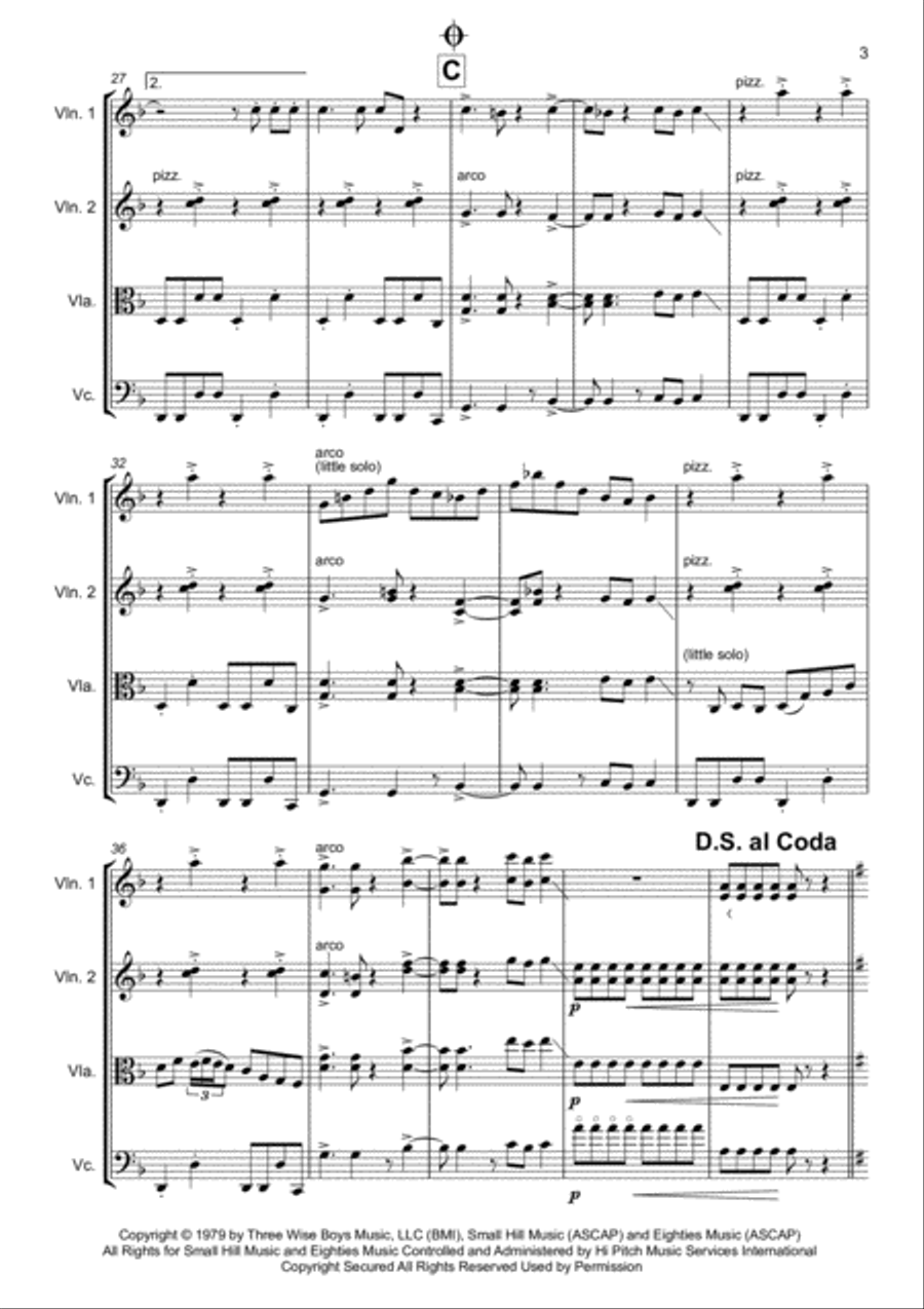 My Sharona String Quartet scores gallery preview page 3