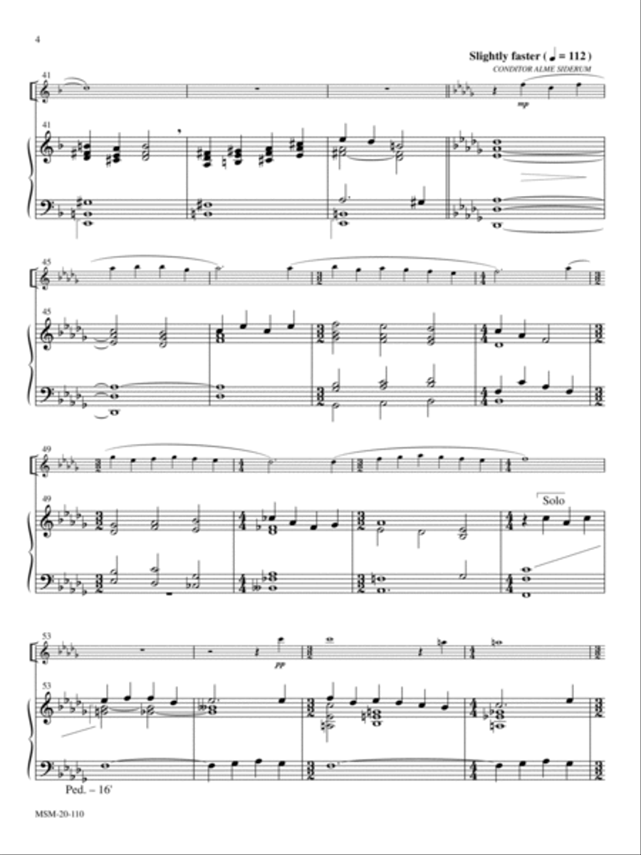 Advent & Christmas: Two Preludes for Solo Instrument and Organ Clarinet scores gallery preview page 4