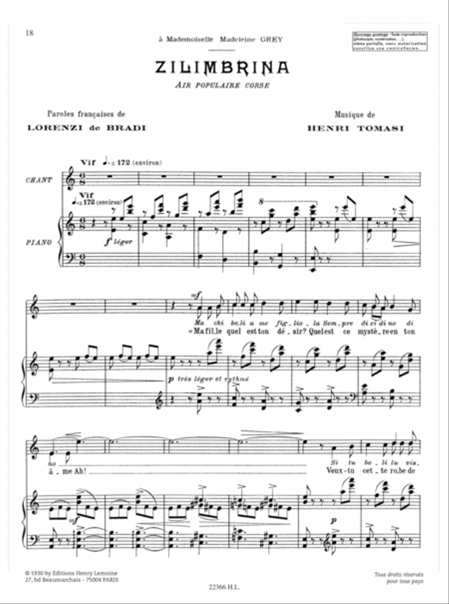 Melodies populaires corses (6) Medium Voice scores gallery preview page 7
