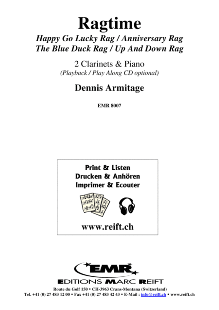 Ragtime Clarinet Duet scores gallery preview page 2