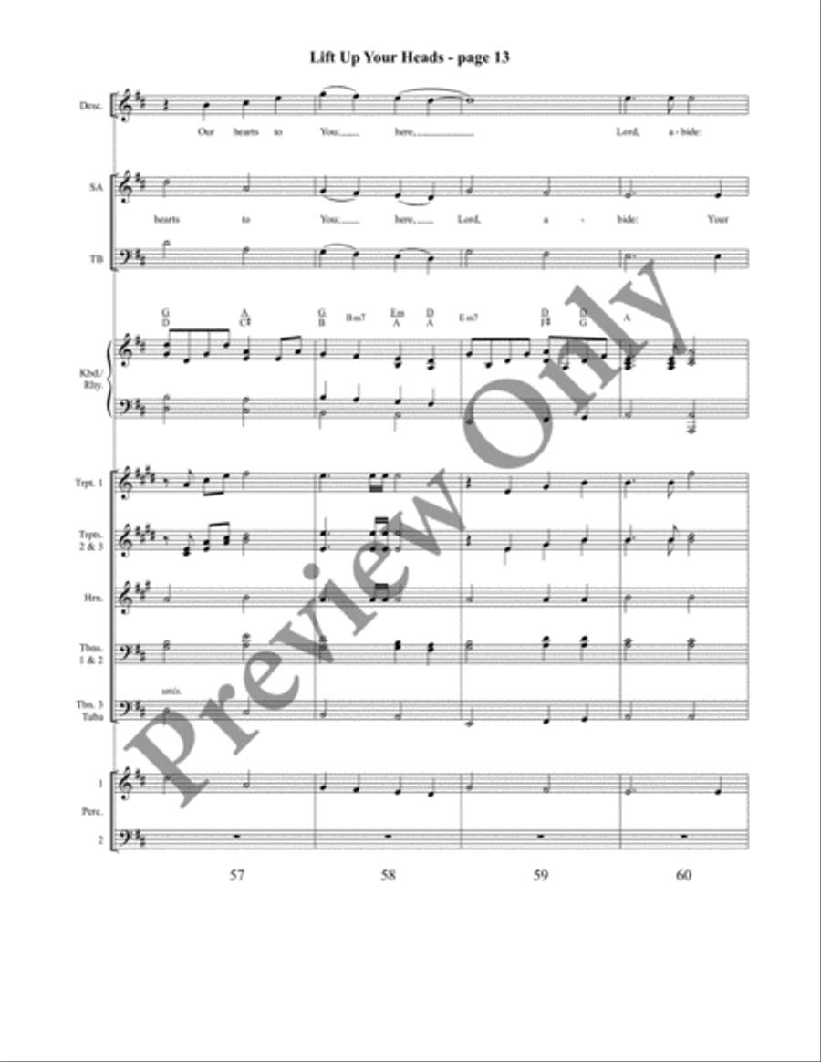 Lift Up Your Heads 4-Part scores gallery preview page 21