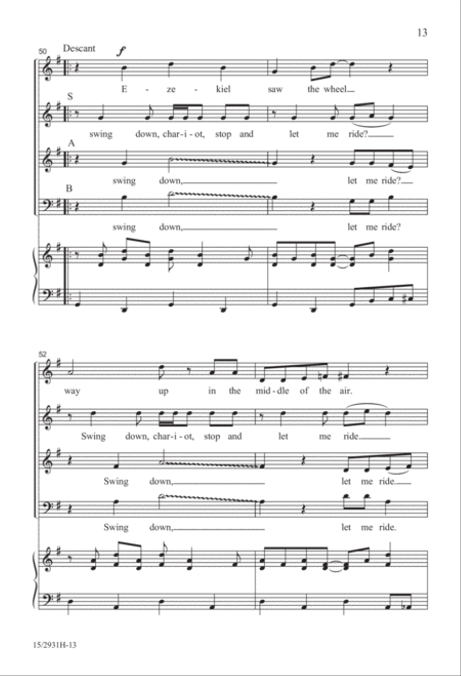 Swing Down, Ezekiel! Swing Down, Ezekiel! 3-Part scores gallery preview page 13